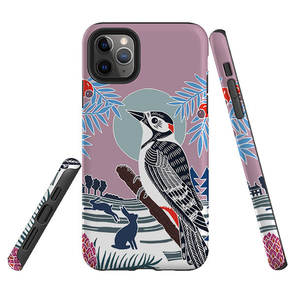 iPhone Tough Case - Woodpecker Pale By Kate Heiss