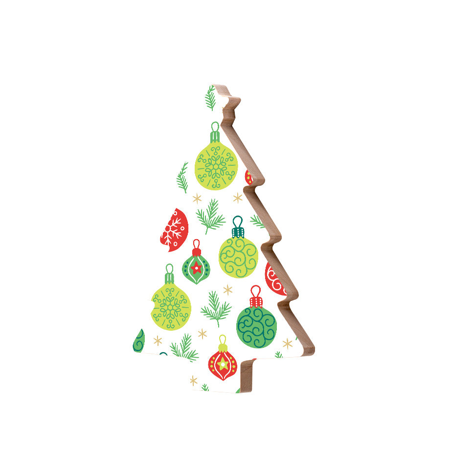 Christmas Decorations XMAS BAUBLES- Wooden Xmas Tree And Fridge Magnet