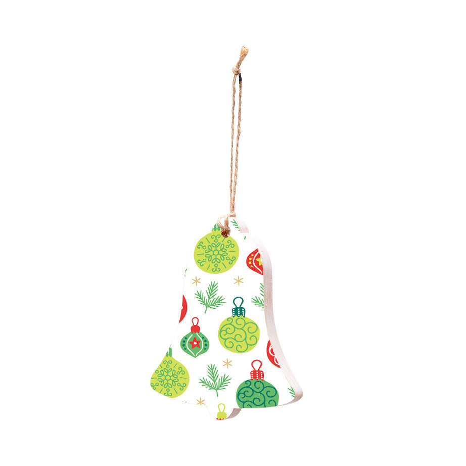 Christmas Decorations XMAS BAUBLES- Wooden Xmas Bell And Fridge Magnet