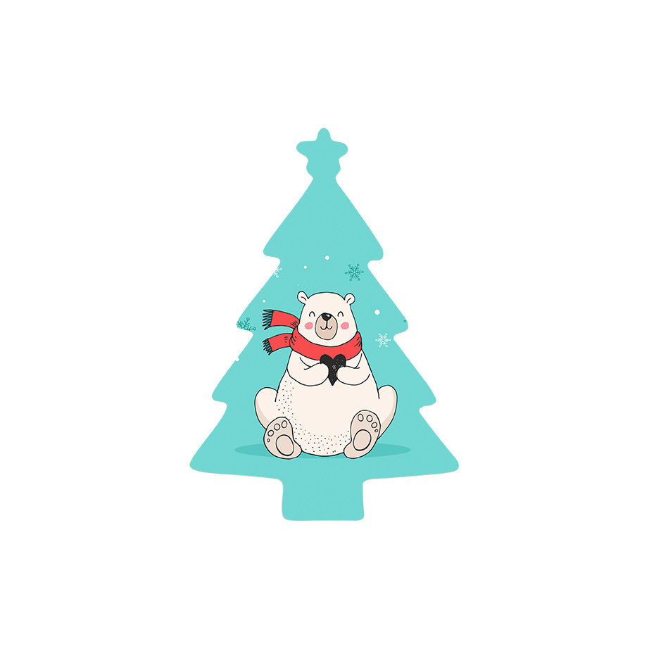 Christmas Decorations XMAS BEAR- Wooden Xmas Tree And Fridge Magnet