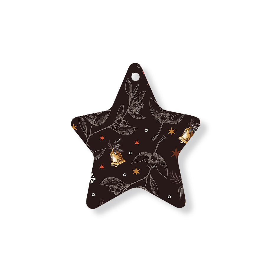 Christmas Decorations XMAS BELLS- Wooden Xmas Star And Fridge Magnet