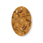 Christmas Decorations XMAS CANDY- Wooden Xmas Oval Decoration and Fridge Magnet