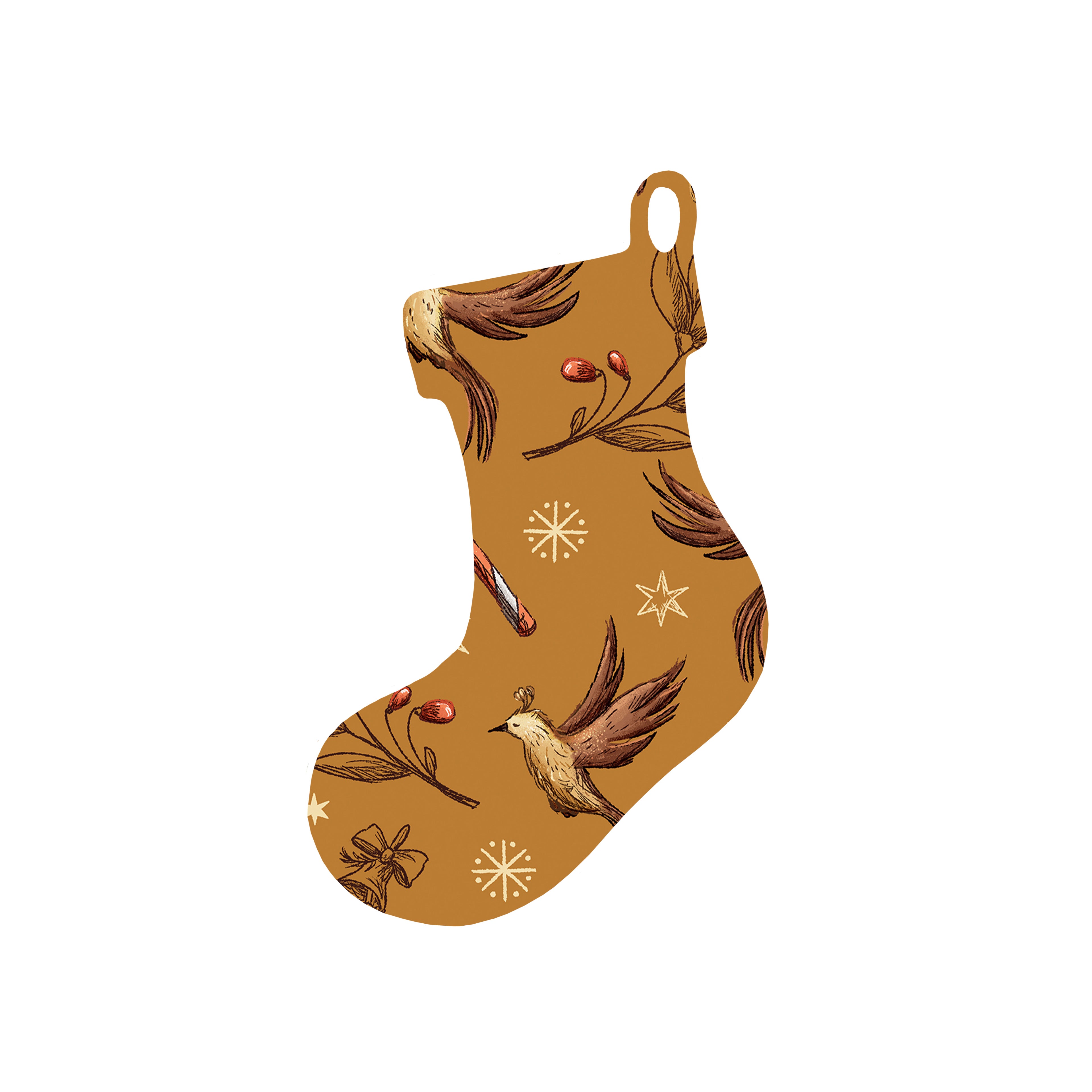 Christmas Decorations XMAS CANDY- Wooden Xmas Stocking And Fridge Magnet
