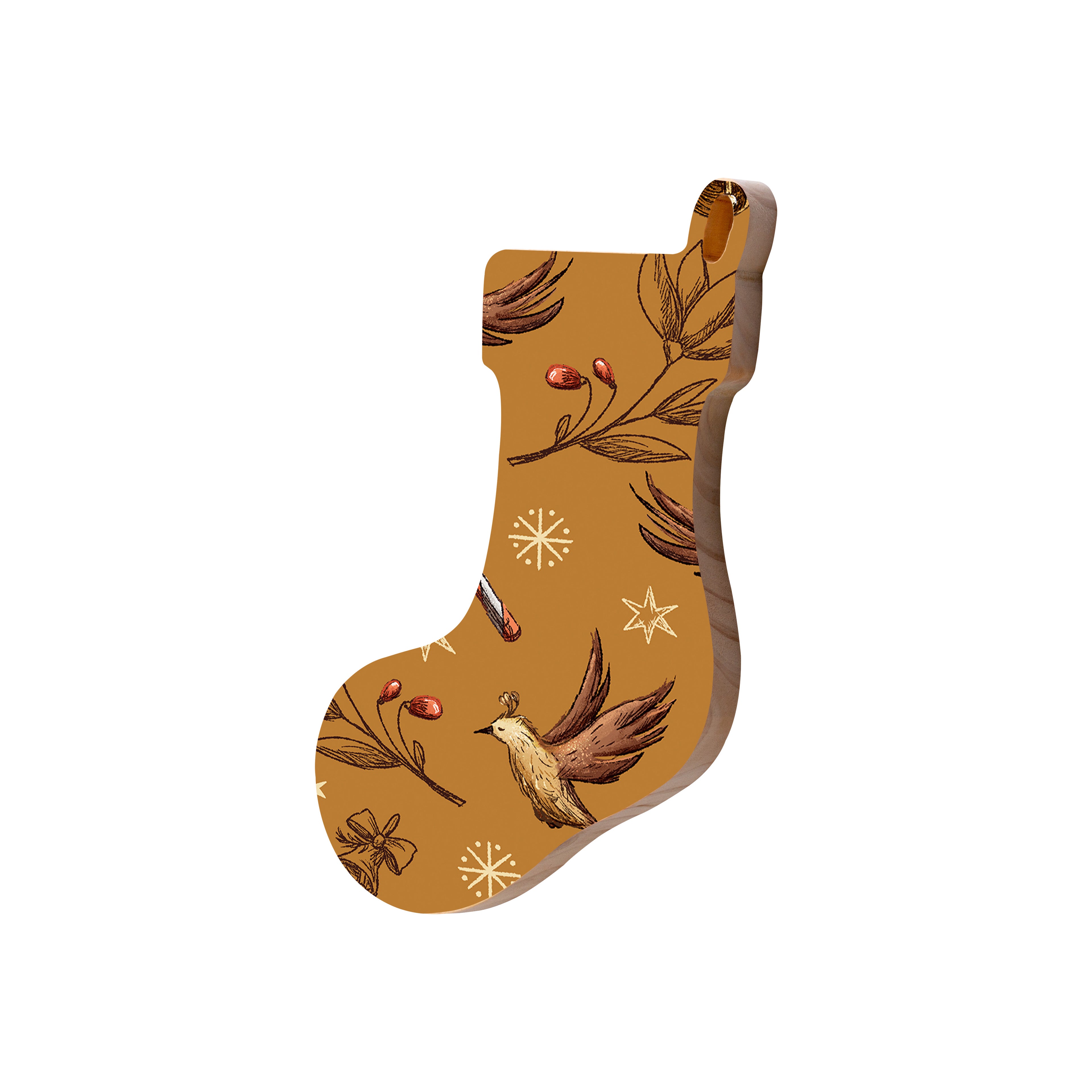 Christmas Decorations XMAS CANDY- Wooden Xmas Stocking And Fridge Magnet