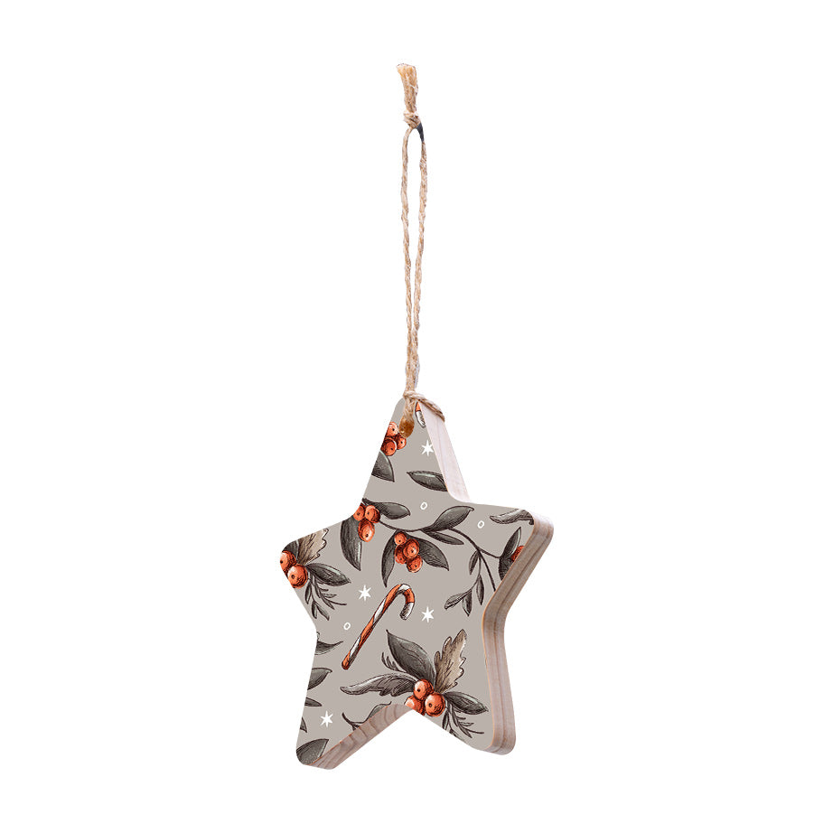 Christmas Decorations XMAS CANDY II- Wooden Xmas Star And Fridge Magnet