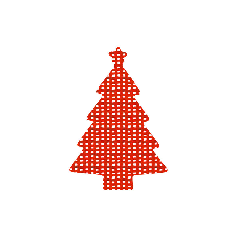 Christmas Decorations XMAS CHECK- Wooden Xmas Tree And Fridge Magnet