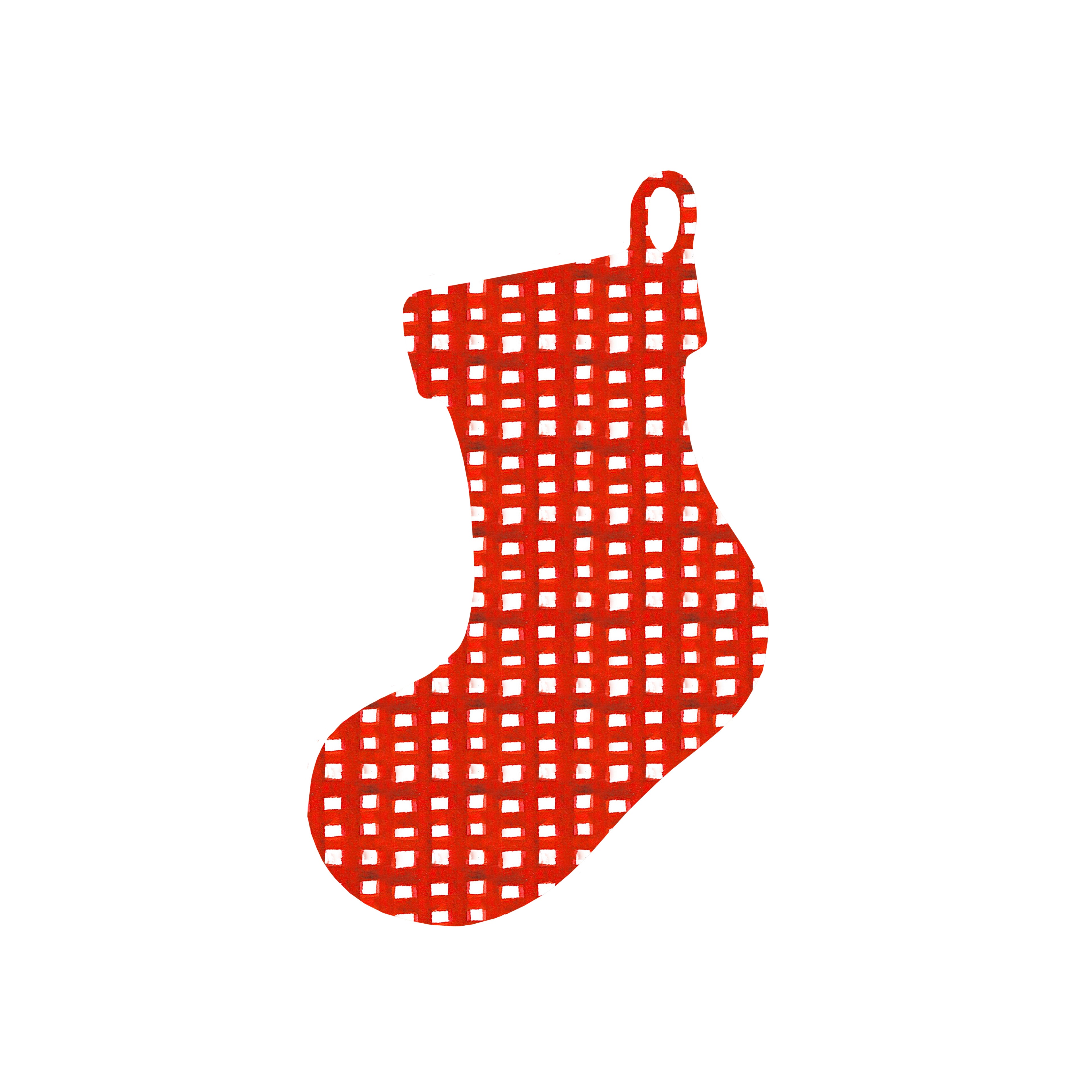 Christmas Decorations XMAS CHECK- Wooden Xmas Stocking And Fridge Magnet