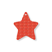 Christmas Decorations XMAS CHECK- Wooden Xmas Star And Fridge Magnet