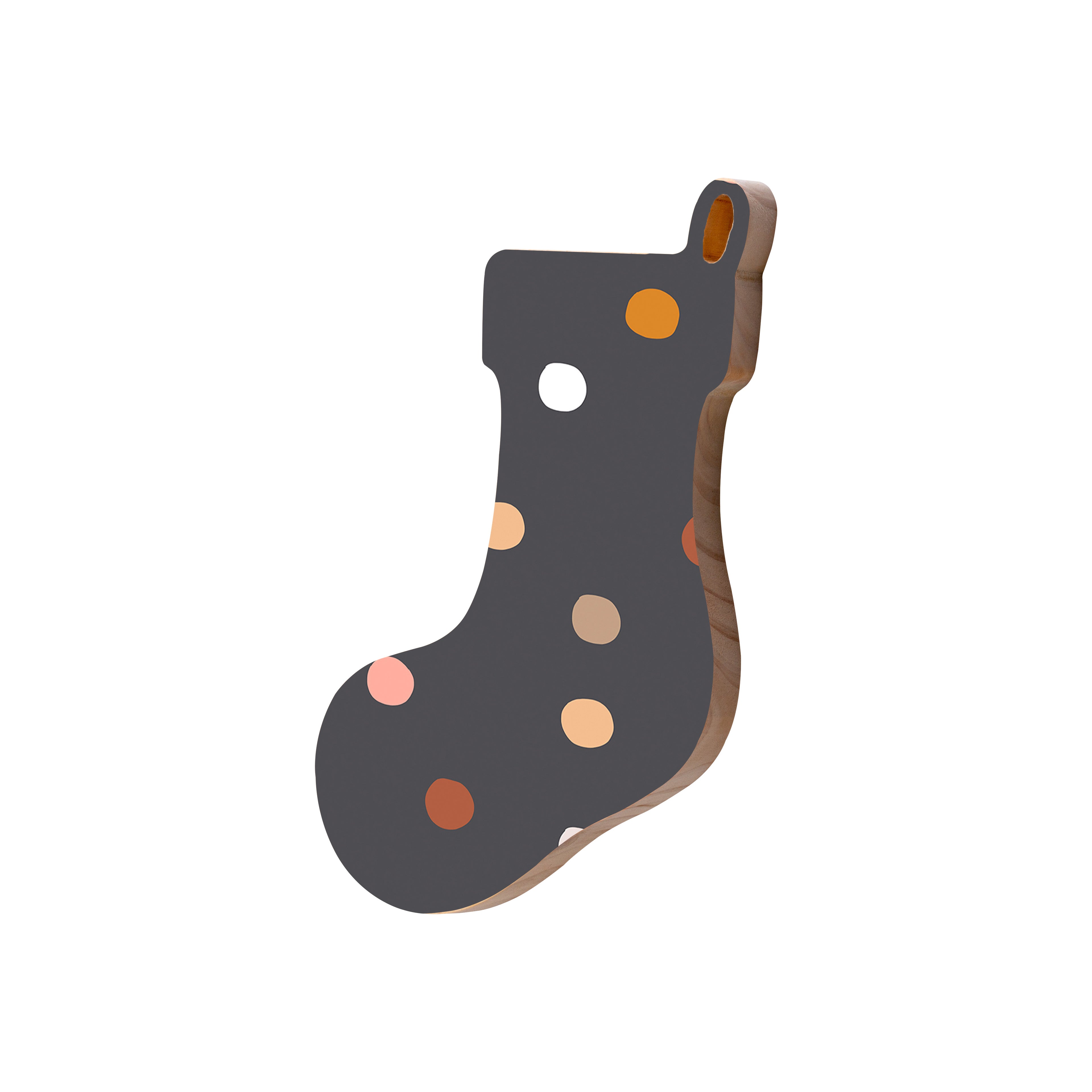Christmas Decorations XMAS DROPS- Wooden Xmas Stocking And Fridge Magnet