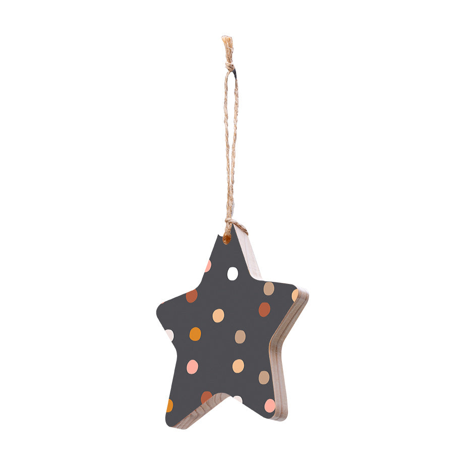 Christmas Decorations XMAS DROPS- Wooden Xmas Star And Fridge Magnet