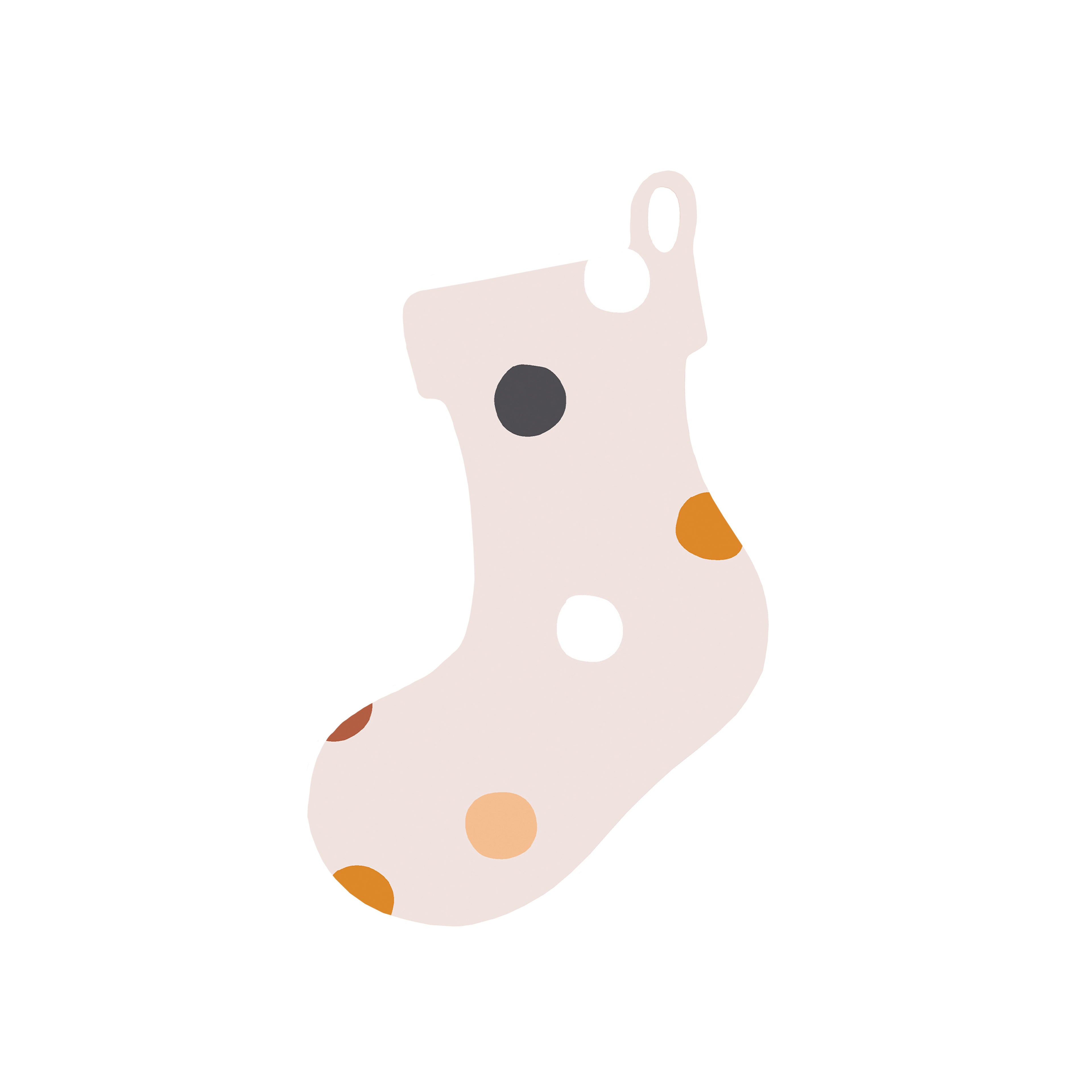 Christmas Decorations XMAS DROPS PALE- Wooden Xmas Stocking And Fridge Magnet