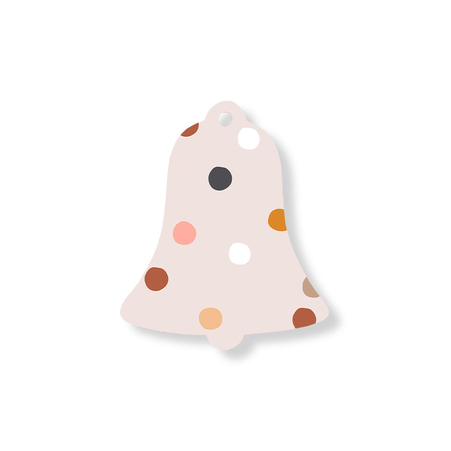 Christmas Decorations XMAS DROPS PALE- Wooden Xmas Bell And Fridge Magnet