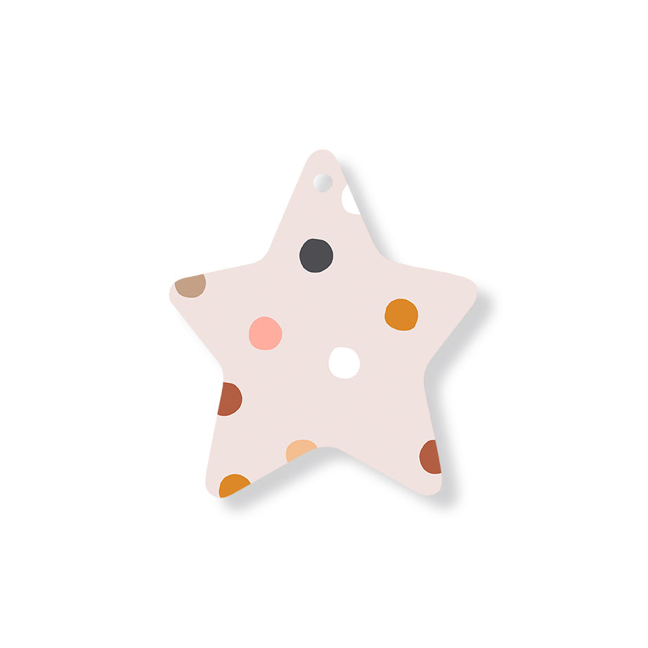 Christmas Decorations XMAS DROPS PALE- Wooden Xmas Star And Fridge Magnet