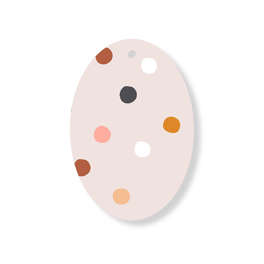 Christmas Decorations XMAS DROPS PALE- Wooden Xmas Oval Decoration and Fridge Magnet