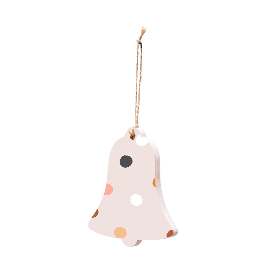 Christmas Decorations XMAS DROPS PALE- Wooden Xmas Bell And Fridge Magnet