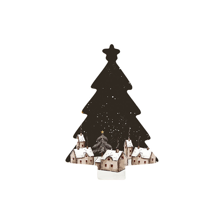 Christmas Decorations XMAS EVE- Wooden Xmas Tree And Fridge Magnet