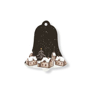 Christmas Decorations XMAS EVE- Wooden Xmas Bell And Fridge Magnet