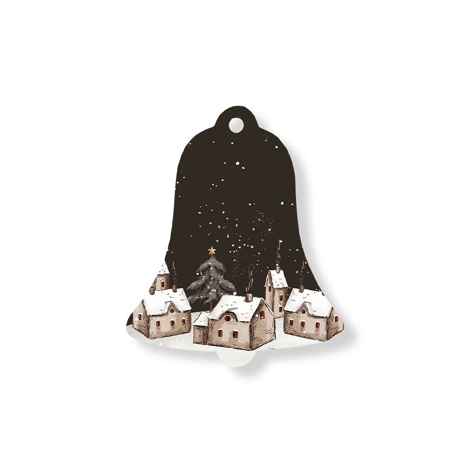 Christmas Decorations XMAS EVE- Wooden Xmas Bell And Fridge Magnet