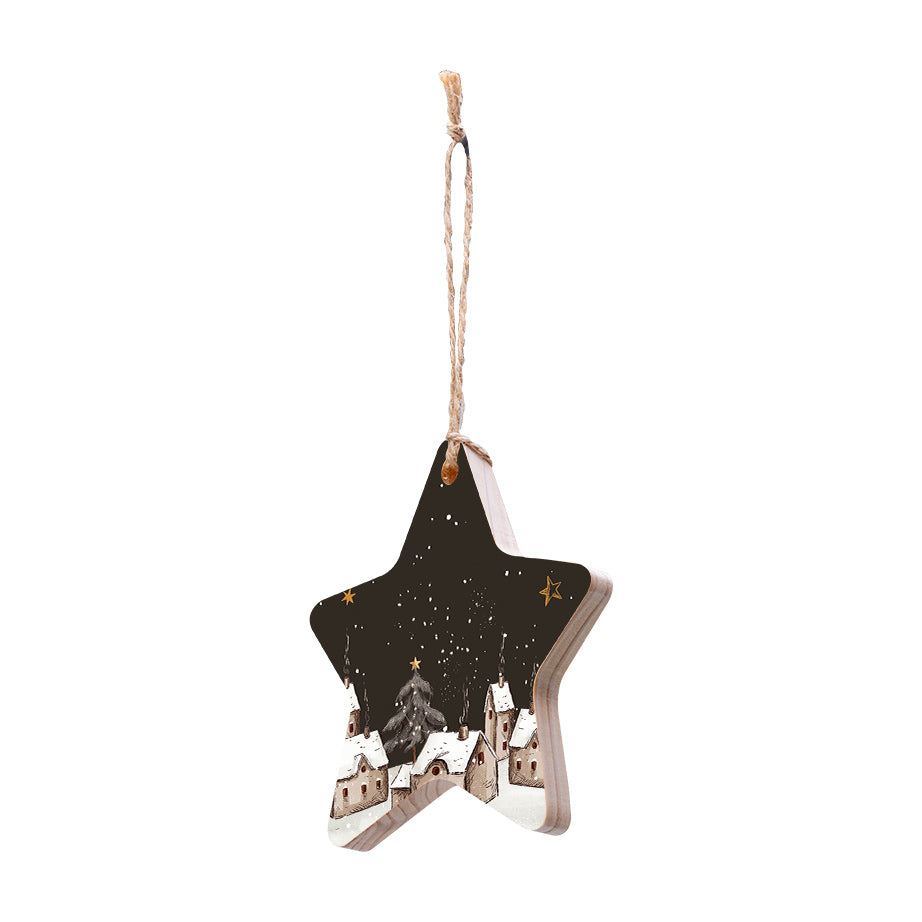 Christmas Decorations XMAS EVE- Wooden Xmas Star And Fridge Magnet