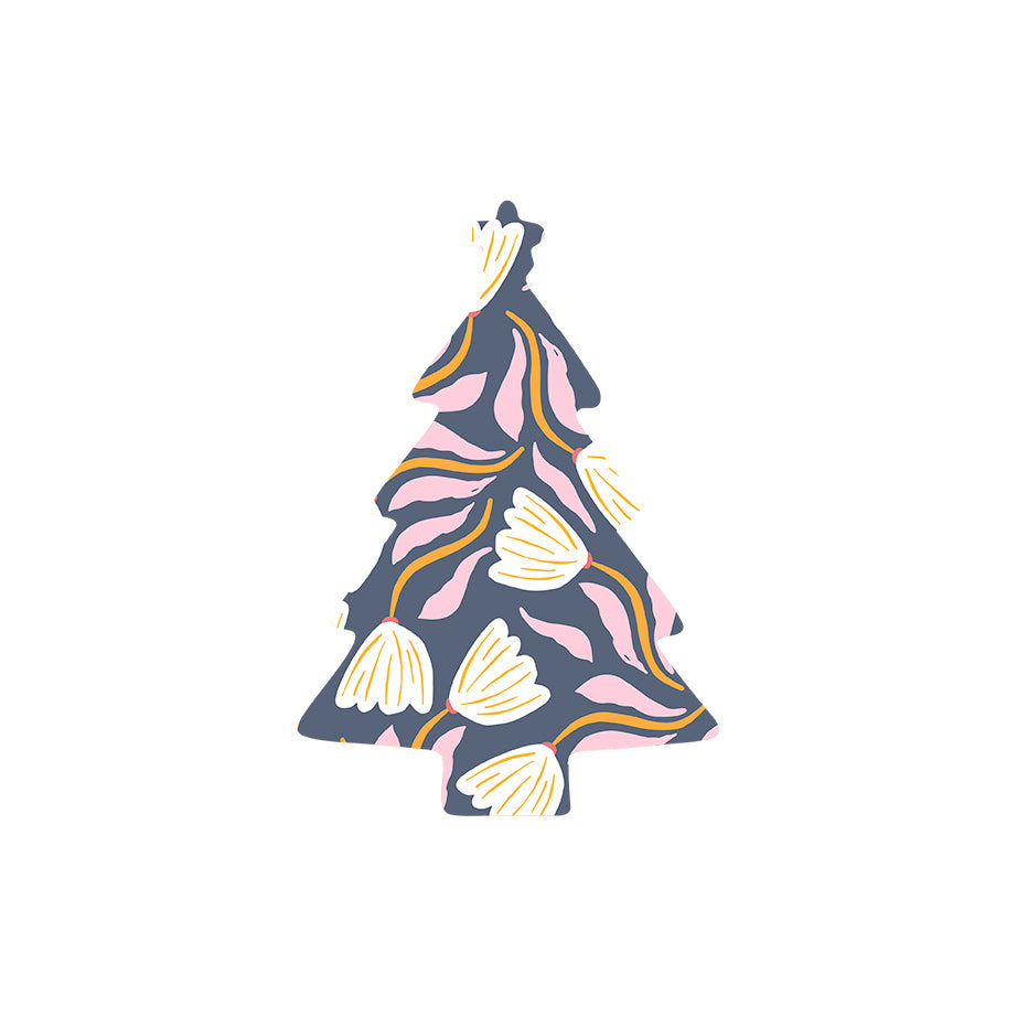 Christmas Decorations XMAS FLORAL I- Wooden Xmas Tree And Fridge Magnet