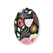 Christmas Decorations XMAS FLORAL III- Wooden Xmas Oval Decoration and Fridge Magnet