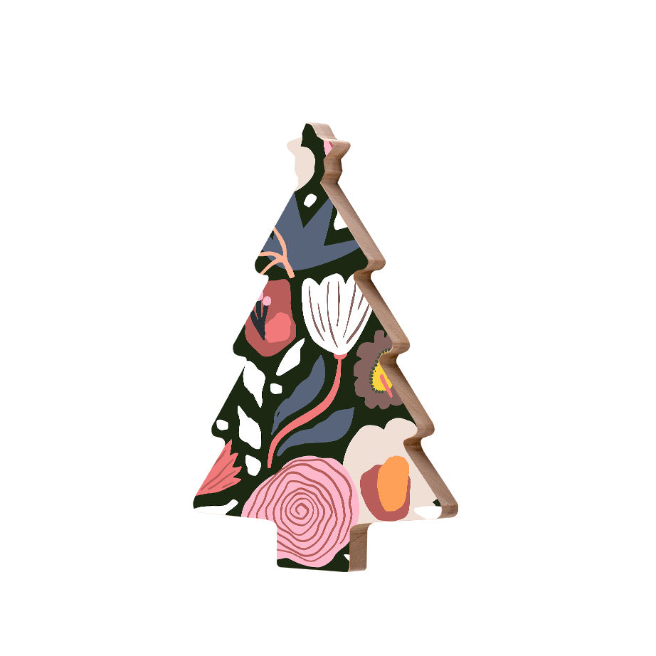 Christmas Decorations XMAS FLORAL III- Wooden Xmas Tree And Fridge Magnet
