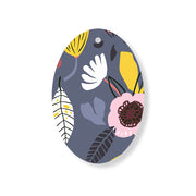 Christmas Decorations XMAS FLORAL IV- Wooden Xmas Oval Decoration and Fridge Magnet