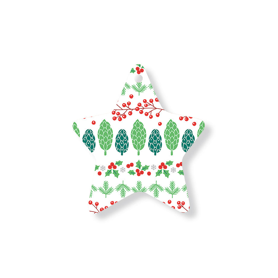 Christmas Decorations XMAS FOREST- Wooden Xmas Star And Fridge Magnet