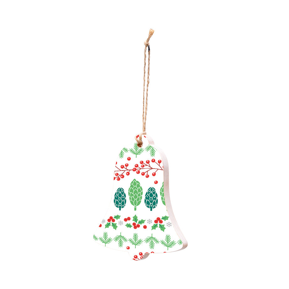 Christmas Decorations XMAS FOREST- Wooden Xmas Bell And Fridge Magnet