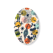 Christmas Decorations XMAS KITSCH- Wooden Xmas Oval Decoration and Fridge Magnet