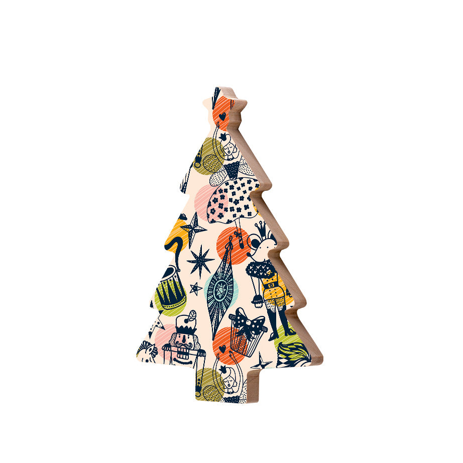 Christmas Decorations XMAS KITSCH- Wooden Xmas Tree And Fridge Magnet