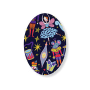 Christmas Decorations XMAS KITSCH ii- Wooden Xmas Oval Decoration and Fridge Magnet