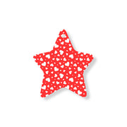 Christmas Decorations XMAS LOVE HEARTS- Wooden Xmas Star And Fridge Magnet