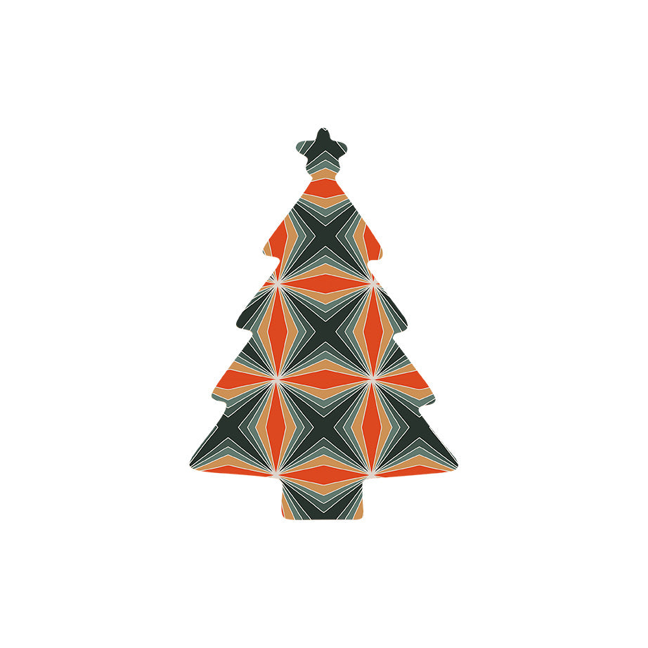 Christmas Decorations XMAS PATTERN- Wooden Xmas Tree And Fridge Magnet