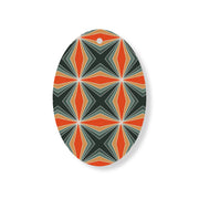 Christmas Decorations XMAS PATTERN- Wooden Xmas Oval Decoration and Fridge Magnet
