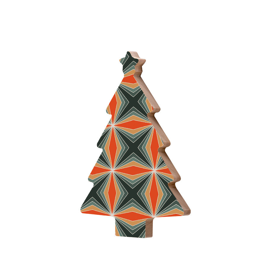 Christmas Decorations XMAS PATTERN- Wooden Xmas Tree And Fridge Magnet