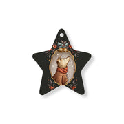 Christmas Decorations XMAS PORTRAIT- Wooden Xmas Star And Fridge Magnet