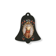 Christmas Decorations XMAS PORTRAIT- Wooden Xmas Bell And Fridge Magnet