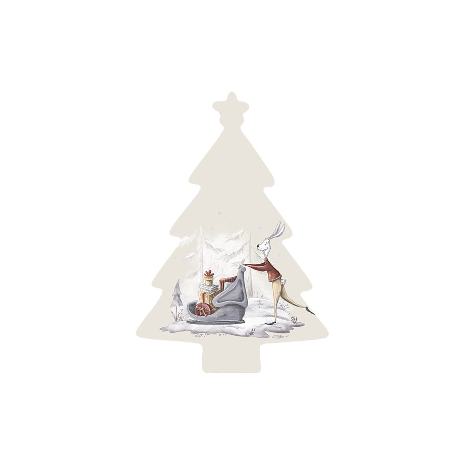 Christmas Decorations XMAS SHOPPING- Wooden Xmas Tree And Fridge Magnet