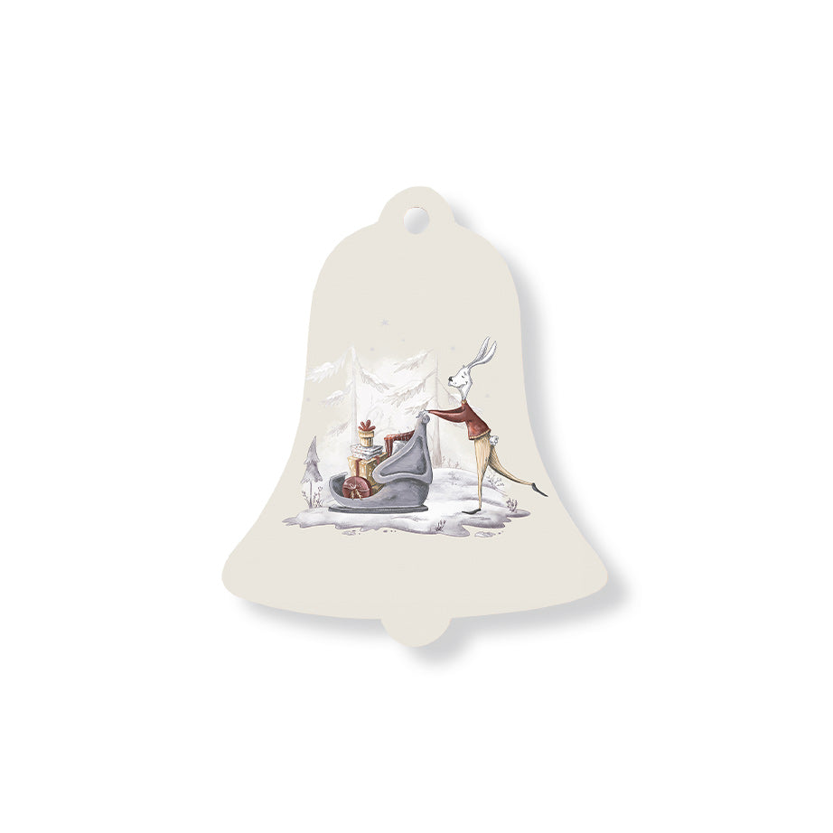 Christmas Decorations XMAS SHOPPING- Wooden Xmas Bell And Fridge Magnet
