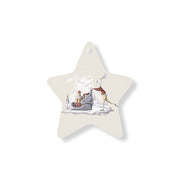 Christmas Decorations XMAS SHOPPING- Wooden Xmas Star And Fridge Magnet