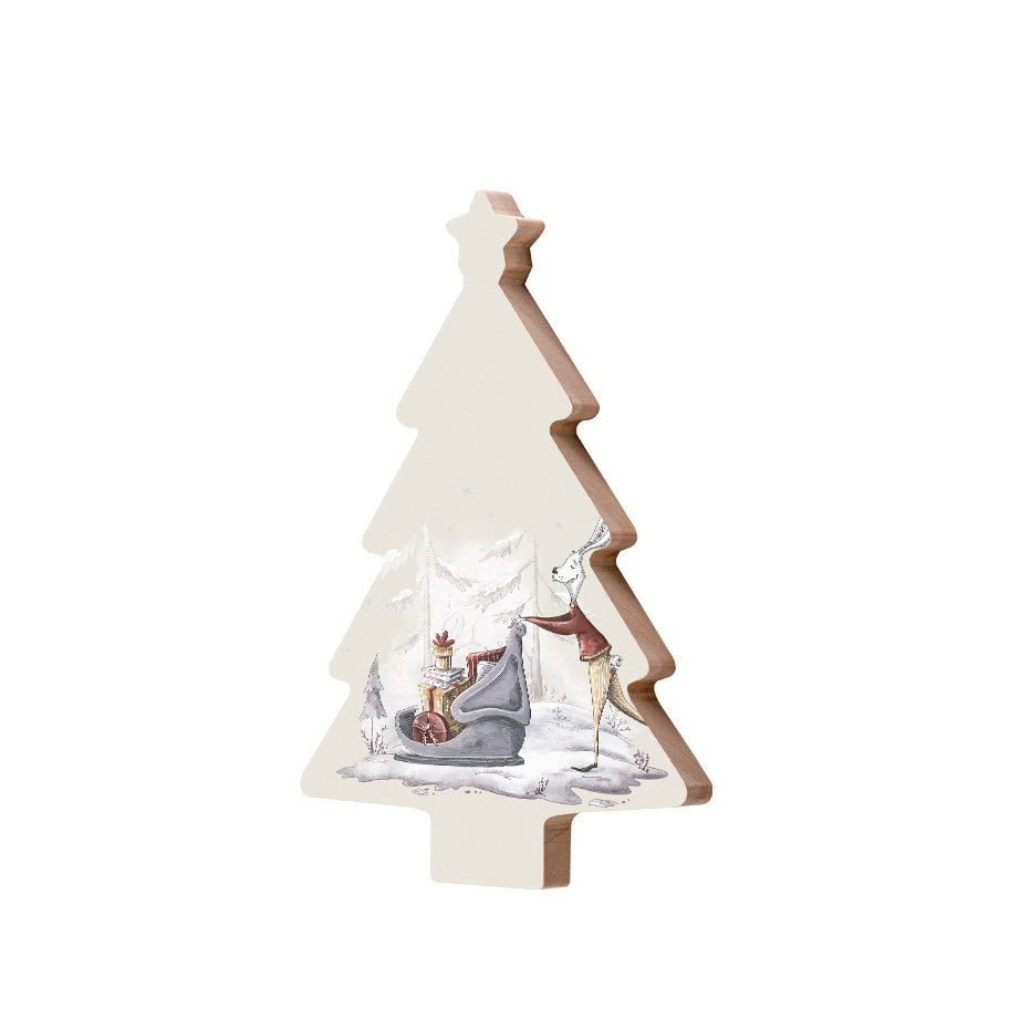 Christmas Decorations XMAS SHOPPING- Wooden Xmas Tree And Fridge Magnet
