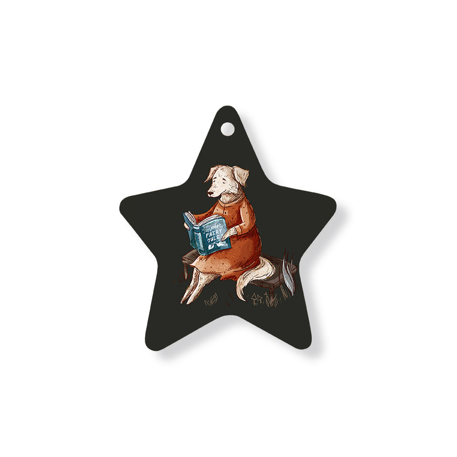 Christmas Decorations XMAS STORIES- Wooden Xmas Star And Fridge Magnet