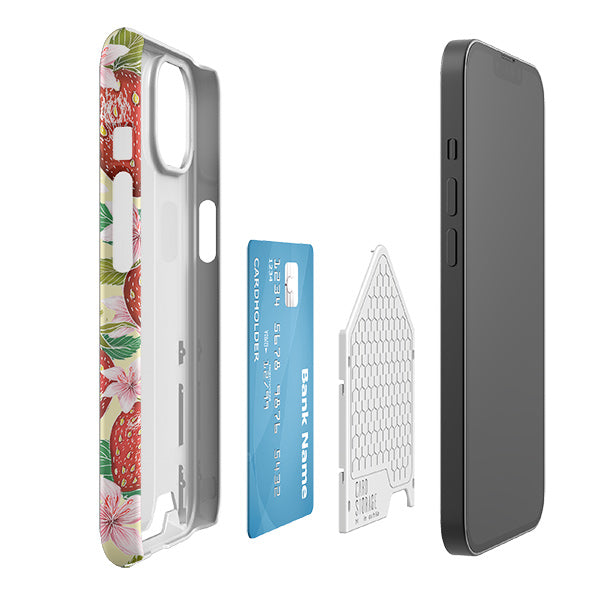 Yellow Strawberries Case and Card Case By Catherine Rowe