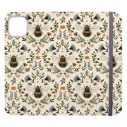 Wallet phone case-Bees 2 By Jade Mosinski-Vegan Leather Wallet Case Vegan leather. 3 slots for cards Fully printed exterior. Compatibility See drop down menu for options, please select the right case as we print to order.-Stringberry