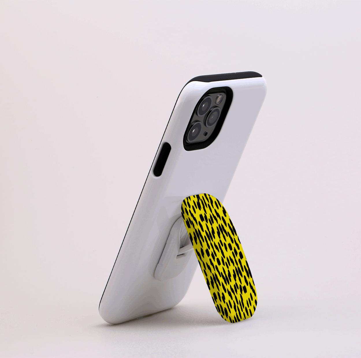 Black And Yellow Mono Phone Stand