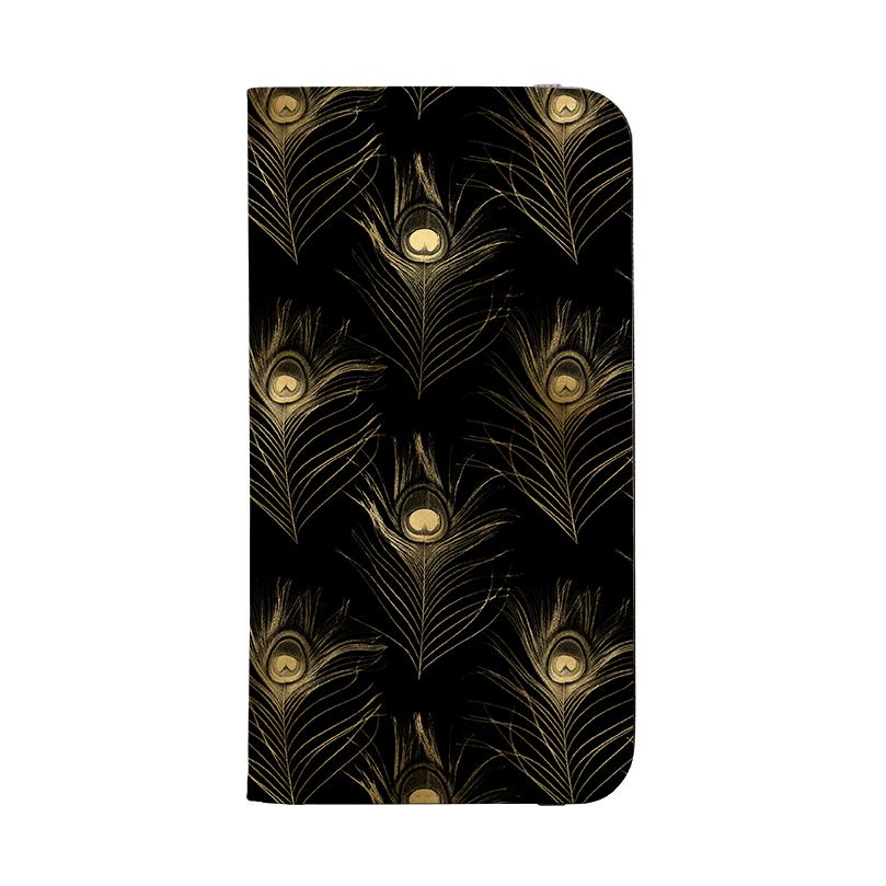 Wallet phone case-Black Feathers-Vegan Leather Wallet Case Vegan leather. 3 slots for cards Fully printed exterior. Compatibility See drop down menu for options, please select the right case as we print to order.-Stringberry