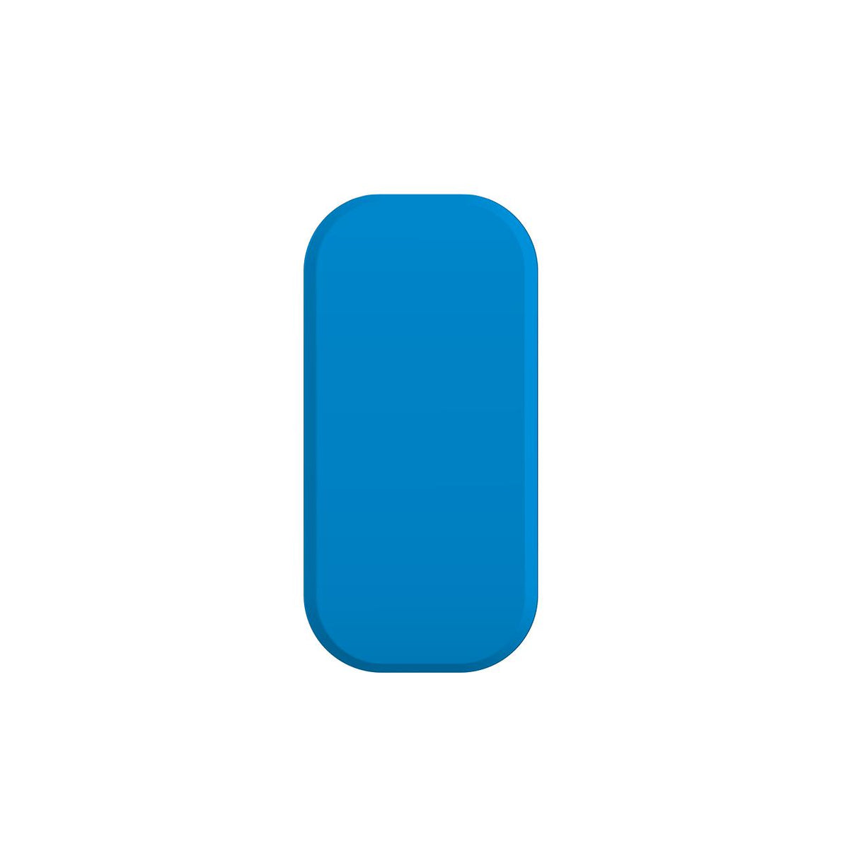 Blue Iris Clickit phone stand with a smooth, rounded rectangular design for a secure grip and hands-free viewing.