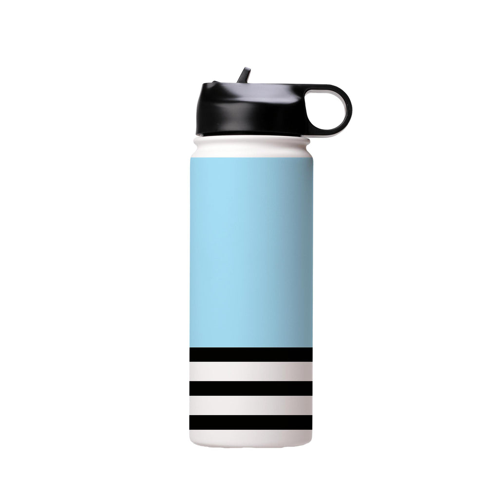 Water Bottles-Blue And Stripes Insulated Stainless Steel Water Bottle-18oz (530ml)-Flip cap-Insulated Steel Water Bottle Our insulated stainless steel bottle comes in 3 sizes- Small 12oz (350ml), Medium 18oz (530ml) and Large 32oz (945ml) . It comes with a leak proof cap Keeps water cool for 24 hours Also keeps things warm for up to 12 hours Choice of 3 lids ( Sport Cap, Handle Cap, Flip Cap ) for easy carrying Dishwasher Friendly Lightweight, durable and easy to carry Reusable, so it's safe for