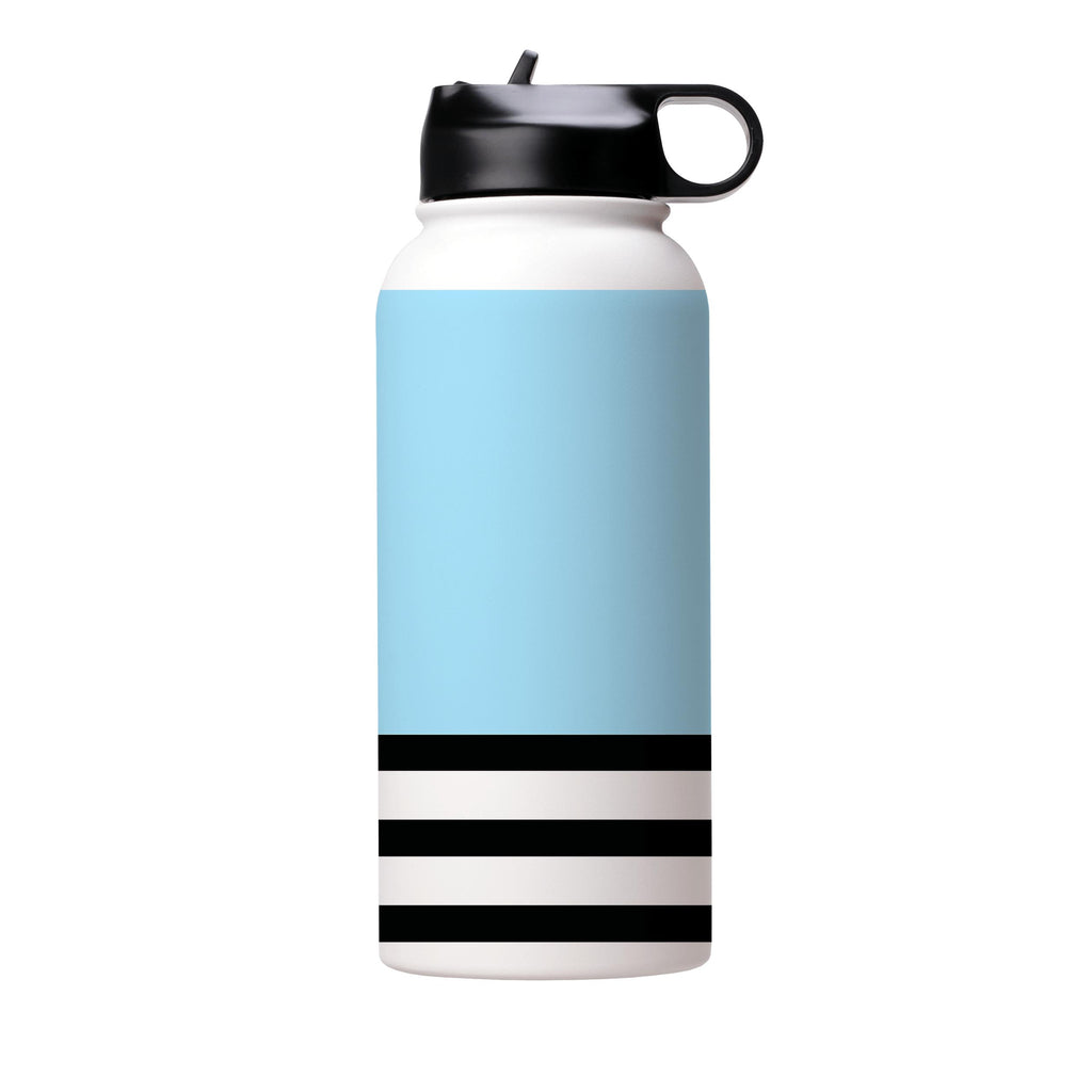 Water Bottles-Blue And Stripes Insulated Stainless Steel Water Bottle-32oz (945ml)-Flip cap-Insulated Steel Water Bottle Our insulated stainless steel bottle comes in 3 sizes- Small 12oz (350ml), Medium 18oz (530ml) and Large 32oz (945ml) . It comes with a leak proof cap Keeps water cool for 24 hours Also keeps things warm for up to 12 hours Choice of 3 lids ( Sport Cap, Handle Cap, Flip Cap ) for easy carrying Dishwasher Friendly Lightweight, durable and easy to carry Reusable, so it's safe for